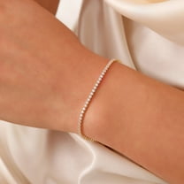 Women 2MM CZ Tennis Bracelet,Anniversary,Dainty and Sparkly,wedding,Birthday Gift,silver