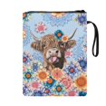 thumbnail image 2 of HELLHERO Little Cow Flowers Polyester Bible Cover Case for Friend Church Bible Bag with Washable Carrying Book Case Book Storage Bag for Textbooks Paperbacks Student Bag, 2 of 8
