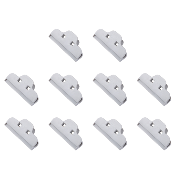 Clips Sellado Plástico Abrazadera para Aperitivos Sellador Mantenimiento Fresco (gris)