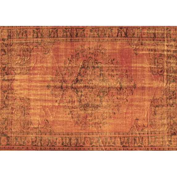 Ahgly Company Indoor Rectangle Abstract Brown Contemporary Area Rugs, 4' x 6'