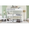 thumbnail image 4 of CoSoTower Full XL over Twin XL over Queen Size Triple Bunk Bed with Long and Short Ladder, White, 4 of 9