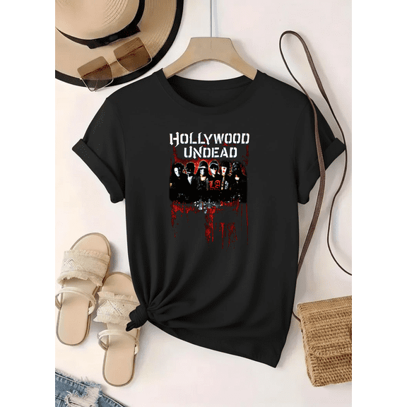 Vintage Hollywood Undead Band Fan Music Graphic Style Retro Unisex T-Shirt V12579 up to Size 5XL