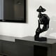 thumbnail image 2 of Apmemiss Clearance Silence is Gold Thinker Statue, Modern and Simple Resin Things, Creative Abstract Figurine Sculptures for Entrance, Creative Room Home, Office Study, Piano Decor, 2 of 3