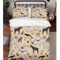thumbnail image 2 of 3D Color Animales Perros Funda de edredón Set Ropa de cama Set Fundas de almohada 31, 2 of 2