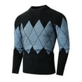 thumbnail image 1 of Rbaofujie Chandail Homme Col Roulé Simulé Chemise de Base Ample Chandail Col Rond Bleu Chandail en Molleton Homme, 1 of 3