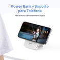 thumbnail image 4 of Power Bank Magnética 5000 mAh PD 20W Baseus MagPro con Soporte y USB-C lateral Blanco, 4 of 7