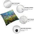 thumbnail image 4 of COMIO Abstract Floral Watercolor Painting Lumbar Throw Pillow Cover  Decorative Bedroom Living Room Colorful Spring Petal Flowers Rectanglar Cushion Case for Bed Sofa Couch 2 pcs White, 4 of 6