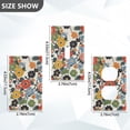 thumbnail image 7 of Yayeee Duplex Wall Plate 1-Gang 4.5"x2.7" Home Receptacle Light Switch Decorative Outlet Cover, Black Flowers Pattern, 7 of 7
