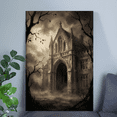 thumbnail image 2 of Vintage Haunted House Print, Victorian Gothic Mansion Wall Art, Dark Academia Gothic Architecture, Antique House Print, Sepia Art Full Size 24''x36'' The Golden Shop, 2 of 5