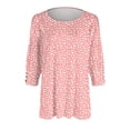 thumbnail image 5 of Godom Women's Casual 3/4 Sleeve T-Shirts Round Neck Cute Tunic Tops Basic Tees Blouses Business Work Tee Top, 5 of 5