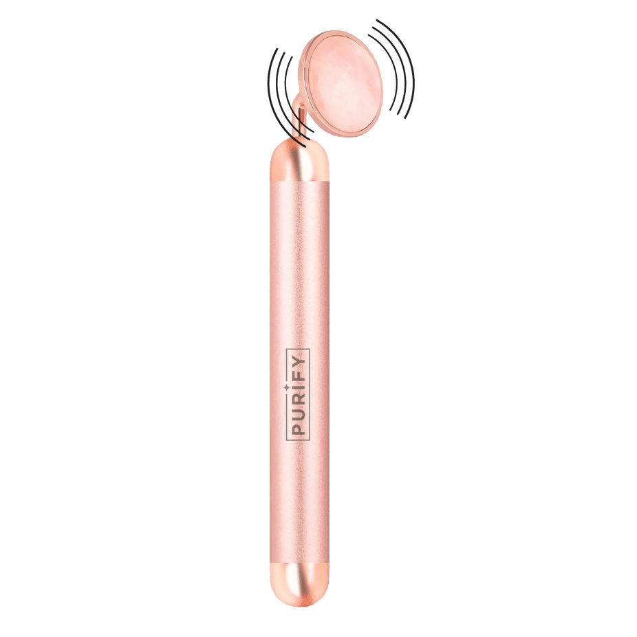 Purify Rose Quartz Vibrating Facial Roller