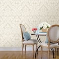 thumbnail image 3 of Advantage Honor Beige Damask Unpasted Nonwoven Wallpaper, 20.5-in by 33-ft, 56.4 sq. ft., 3 of 4