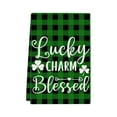 thumbnail image 2 of RuiJiao St. Patrick's Day Kitchen Towel, Green Lucky Clovers Polyester Dish Towel, 18x26 Inch Absorbent and Durable Cloth for Home Decor, Multicolor Holiday Decorative Towel, 2 of 8