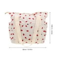 thumbnail image 2 of OULII Strawberry Corduroy Handbag for Women, Trendy White Purse for Travel, Casual Outings, Stylish and, 2 of 8
