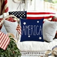 thumbnail image 3 of Bless Our Home America Stars Throw Pillow Covers, 18 x 18 Inch 4th of July Patriotic USA Flag Cushion Case for Sofa Couch, Independence Memorial Day, 3 of 5