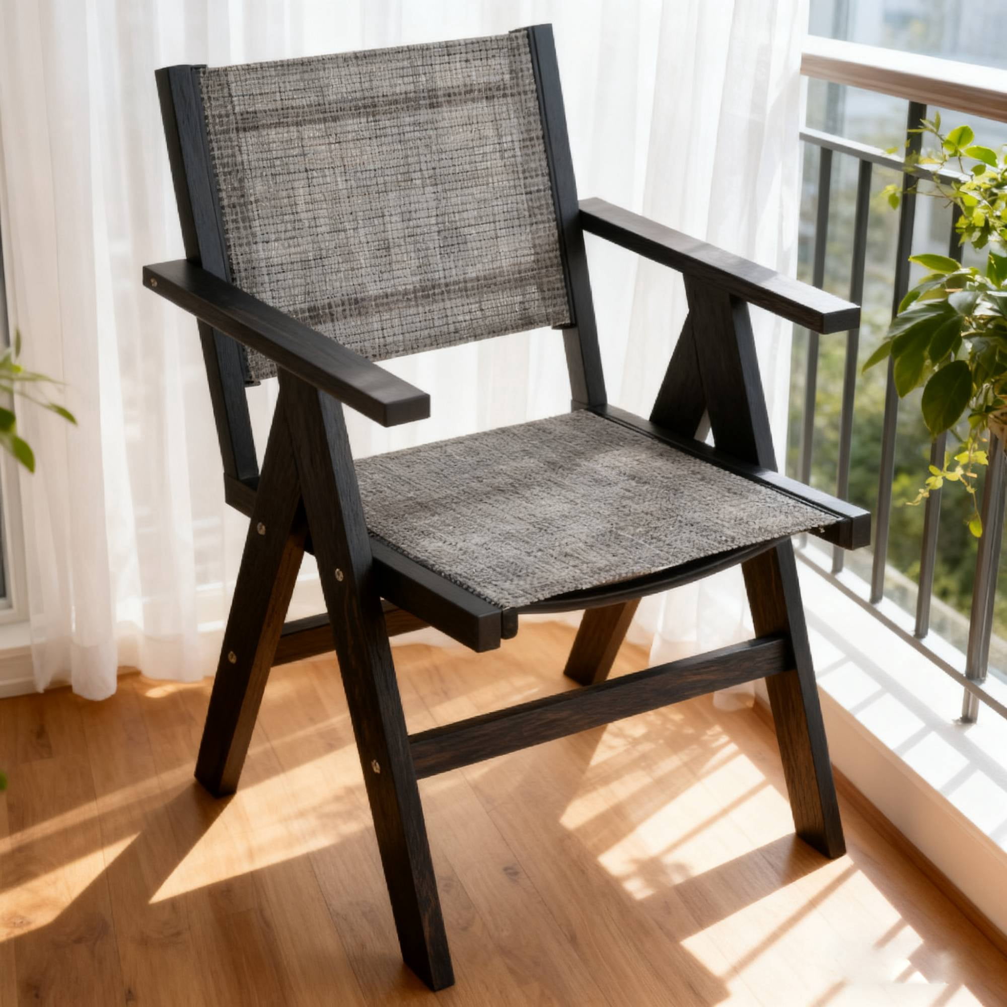 Universal Outdoor Dining Chair, Practical Leisure Chair for Patio Table Gathering Weekend Barbecue Family Meal, Brown