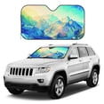 thumbnail image 3 of YFYANG Front Windshield Sun Shade, Snowy Mountain Pattern Foldable Car Visor for Cars, Trucks, SUVs, Medium, 3 of 9
