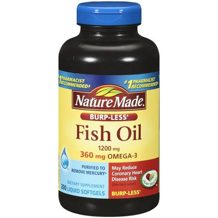 Nature Made Burp-Less Fish Oil Liquid, 200ct