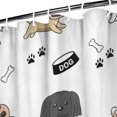 thumbnail image 3 of Cute Dogs Shower Curtain 36"x72" ,Bathroom Decorative Shower Curtains Set with 12 Hooks,Modern Waterproof Washable Shower Curtain, 3 of 6