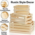 thumbnail image 3 of Set of 3 Rustic Wooden Nesting Crates with Handles, Decorative Wooden Crates, Crate Box Wooden Storage Box for Kitchen, Office, Bedroom, Closet, Rustic Country Decor, 3 of 9