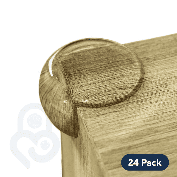 Baby Proof Me Edge and Corner Protectors, Silicone Corner Guards for Baby Proofing, Clear, 24 Pack