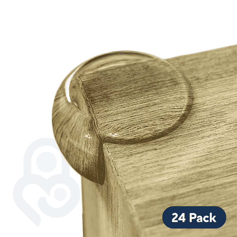 Baby Proof Me Edge and Corner Protectors, Silicone Corner Guards for Baby Proofing, Clear, 24 Pack