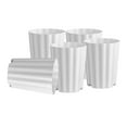 thumbnail image 4 of Zxpjkyu 5 Pieces Plant Pots Indoor Plants Flower Pots Portable Barrel Planters for Roses White, 4 of 9