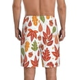 thumbnail image 3 of Bixox Men's Acorns and Autumn Leaves printed lightweight casual shorts, soft sleep shorts with pockets., 3 of 7