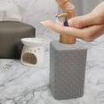 thumbnail image 6 of Gold Soap Dispenser, Ceramic Lotion Pump Bottle with Refined and Vintage Emboss, Home Decoration for Bathroom or Kitchen (White), 6 of 15