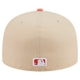 thumbnail image 4 of Men's New Era Light Beige/Coral Texas Rangers Two-Tone Color Pack A-Frame 59FIFTY Fitted Hat, 4 of 5