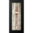 thumbnail image 2 of Studio, Sd Graphics 7x14 Black Modern Framed Museum Art Print Titled - Fork and Spoon on Wood I, 2 of 5