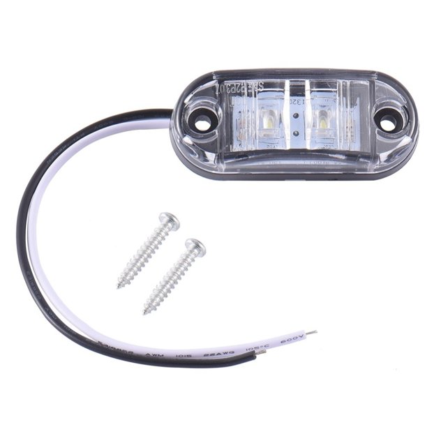 1pc 24/12v Led Lado Marcador Intermitente Luces Para Remolque Camiones Piranha Caravana Liquidación De Luz Ámbar Rojo Blanco