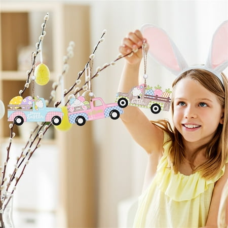 

Clearance Deals! JERDAR Room Decor Easter Wooden Rudolph Bunny Pendant Decoration Multicolor Home Decor Bathroom Bedroom Decor Aesthetic Room Decor