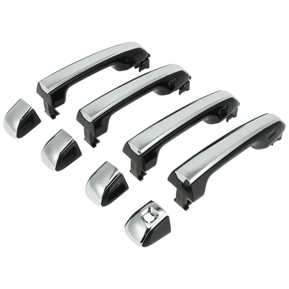 Car Exterior Door Handle for Toyota for Lexus GX460 4Runner 2010-2021 Black Silver Tone Outside ABS 1 Set