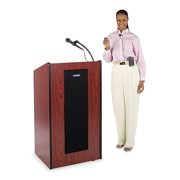 AmpliVox Presidential Plus Wireless Lectern, 25-1/2w x 20-1/2d x 46-1/2h, Mahogany
