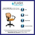 thumbnail image 4 of Flash Furniture Low Back Orange Mesh Swivel Task Office Chair with Arms, 4 of 12