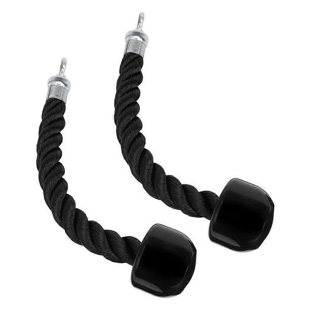 Single Grip Tricep Rope Attachment Heavy Duty Braided Cable Accessory with Reinforced Ends for Gym Strength Training Exercises