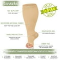 thumbnail image 5 of 3 Pairs Plus Size Open Toe Copper Compression Socks for Women & Men Circulation 20-30 mmHg - Better Blood Flow, Swelling , Best Support for Medical, Running, Nursing, 5 of 7