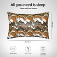 thumbnail image 2 of Silk Pillow Case for Hair And Skin Queen - Orange Green Camouflage Cooling Sleep Throw Pillow Covers Standard Size 20x30in, comfort Satin Pillowcase with Zipper for Women Men, 2 of 7