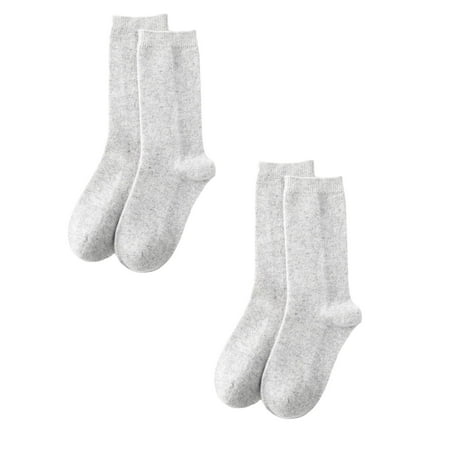 Kcodviy 2Pairs Women Casual Home Socks Stockings For Women Lingerie Warm Wool Socks Solid Thigh High Stocking Plus Size Color Mid Calf Socks Kink Lingerie Womens Fishnet Stockings