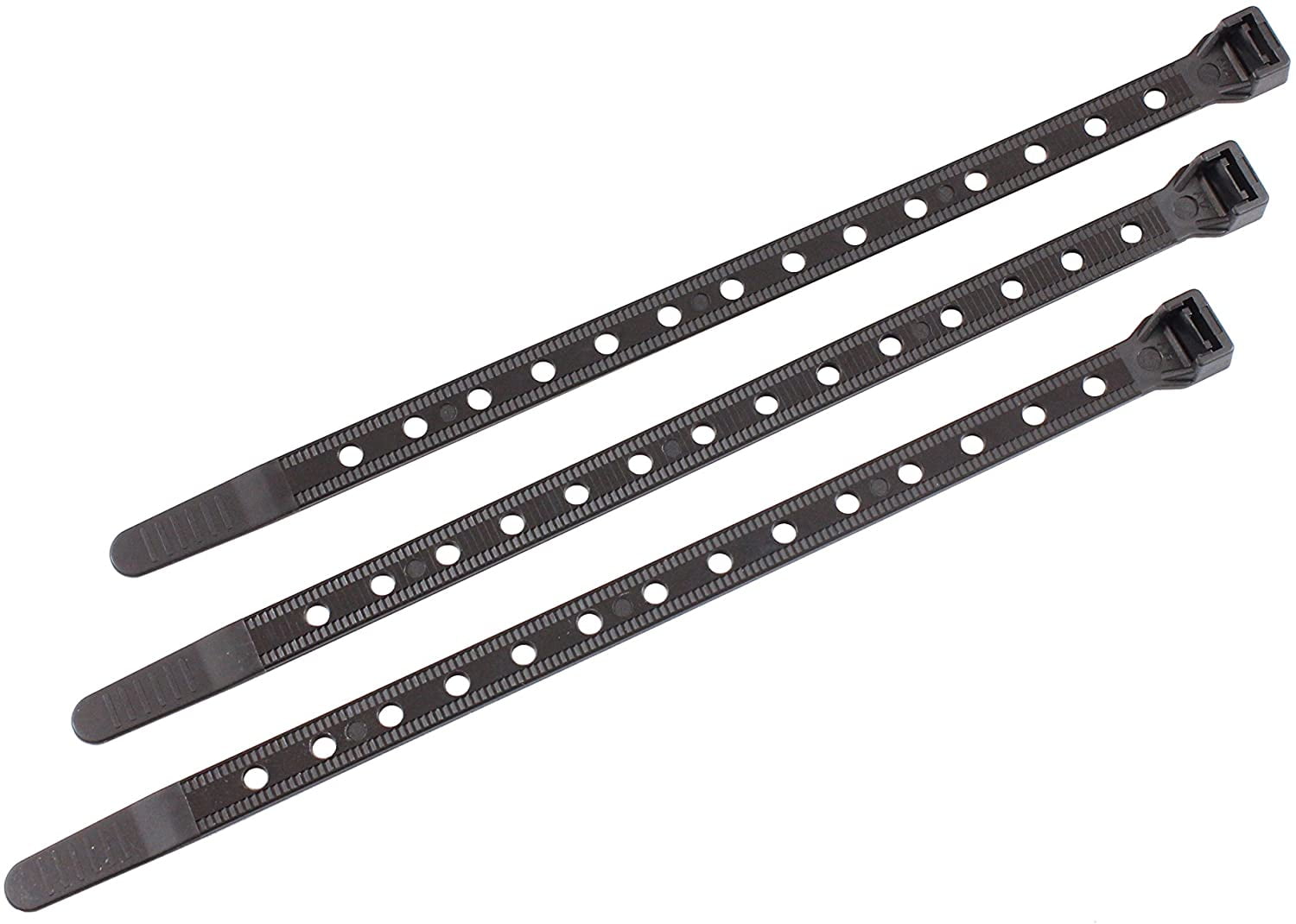 14-Inch Heavy Duty Mountable Cable Ties, 50lb Tensile Strength, Universal Easy Zip, 100 pack, Black