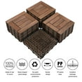 thumbnail image 2 of Topeakmart 27pcs Wooden Floor Tiles Patio Pavers Composite Decking for Outdoor & Indoor Patio Garden Deck Poolside 12''x 12'', Brown, 2 of 13