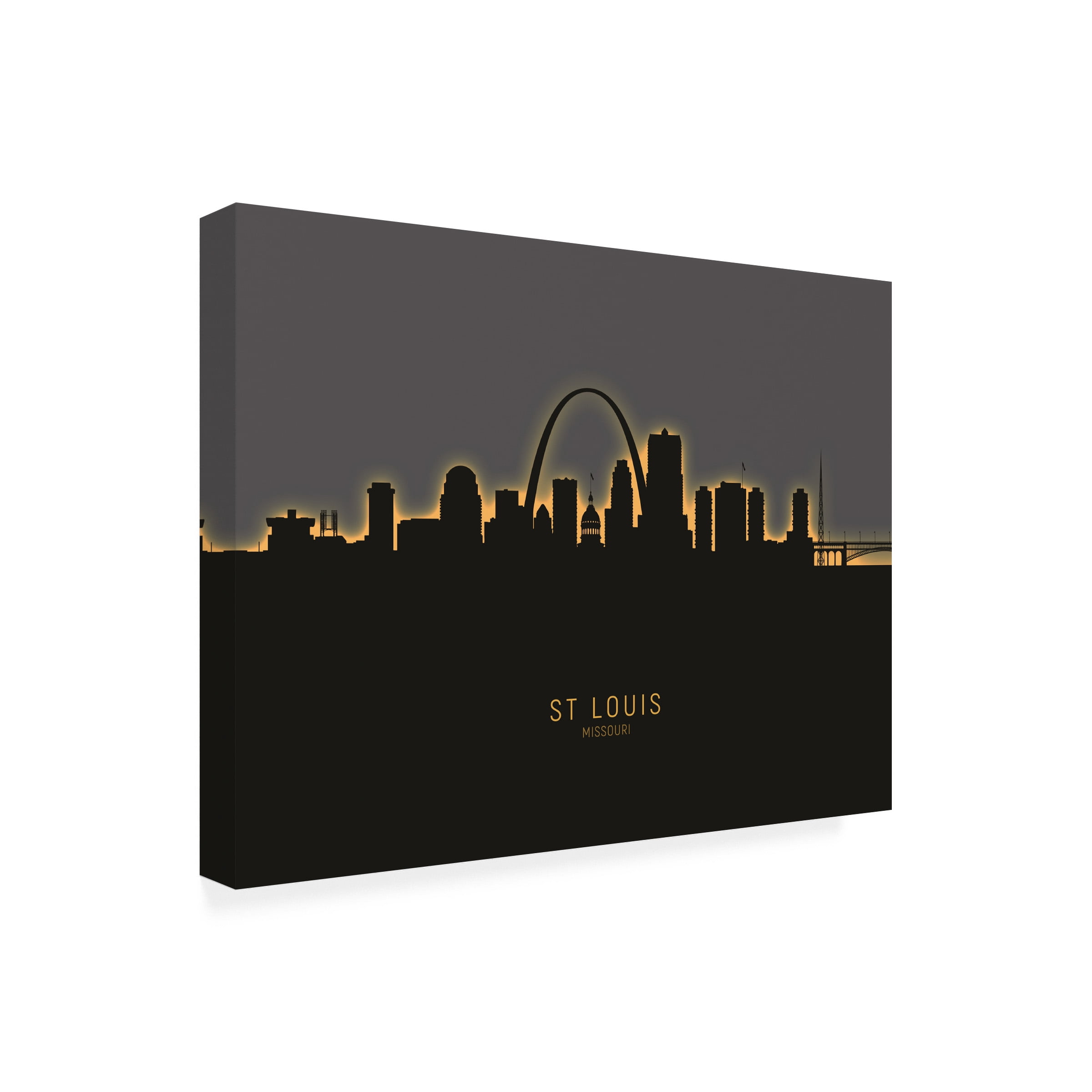 Michael Tompsett 'St Louis Missouri Skyline Glow II' Canvas Art
