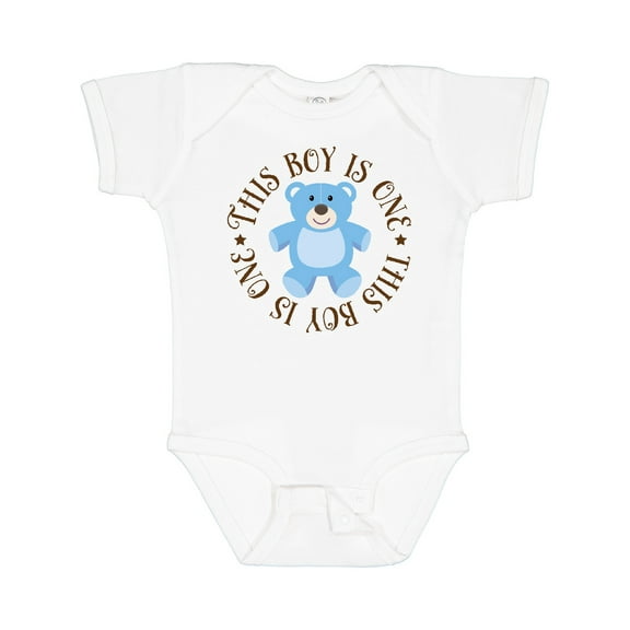 Inktastic 1st Birthday Boys Teddy Bear Boys Baby Bodysuit