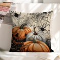 thumbnail image 4 of pumpkins spider web gothic linen toss pillowcase decoration pillowcase gifting preferred 18x18 inch cushion cover sofa pillowcase sofa bedroom living room car, 4 of 6