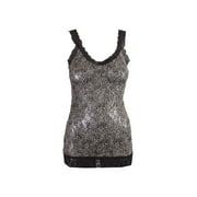 Dkny Charcoal Printed Lace Camisole L
