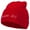 Red, variant on Washington D.C. Letter Design Embroidered 8 Inch Knitted Short Beanie - Red OSFM