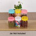 thumbnail image 5 of Unique Bargains Plastic Mason Jar Lid Regular Wide Mouth Mason Canning Top Food Storage Multi-color16pcs, 5 of 6