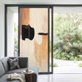 thumbnail image 2 of Beige Black Window Privacy Film Abstract Art Mottled Graffiti Color Block Modern Decorative Glass Window Film UV Blocking Static Cling Non-Adhesive Sticker Covering for Home Door 35.4x78.7 inches, 2 of 7