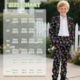 thumbnail image 7 of Xoenoiee Colorful Dog Paw Print Boys Suit Ring Bearer Outfit Suits for Toddler Boy Wedding Guest Dress Clothes Kids Slim Fit Formal Wear, 5-6 Years, 7 of 7